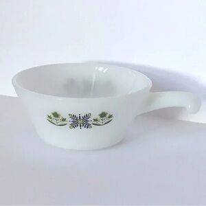 Anchor Hocking White Floral Milk Glass Bowl